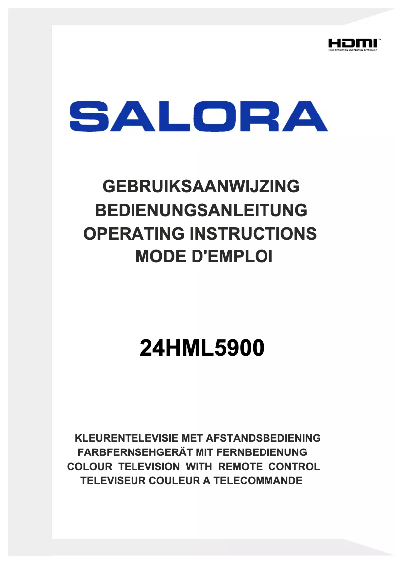 Page 1 de la notice Manuel utilisateur Salora 24HML5900