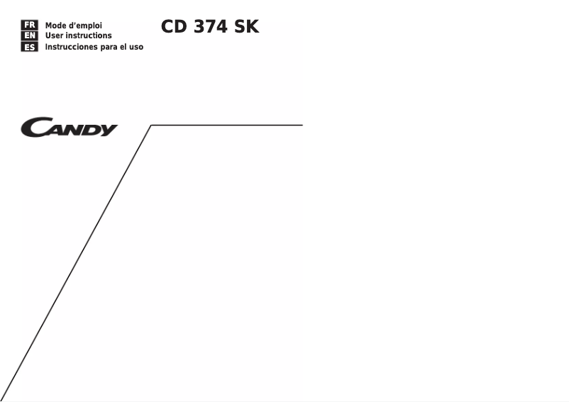 Page n°1 - Manuel utilisateur Candy CD 374