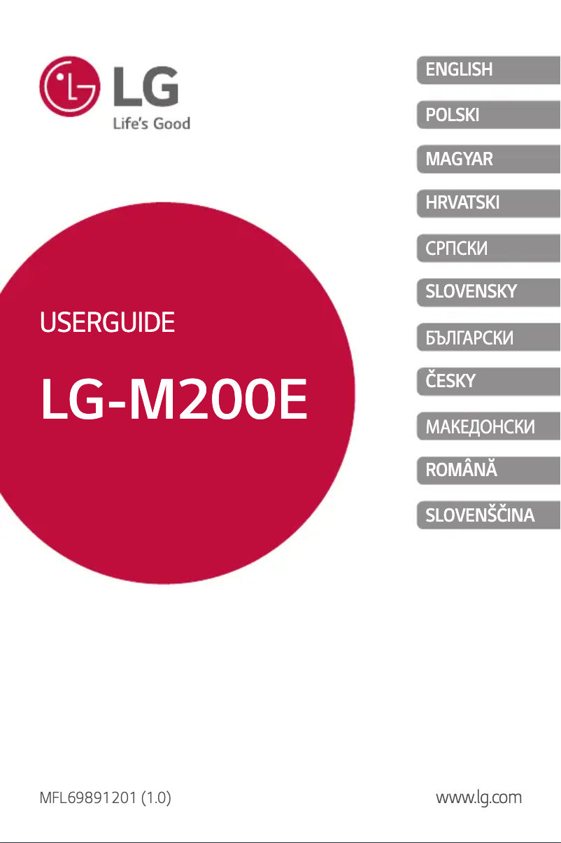 Page 1 de la notice Manuel utilisateur LG LG-M200E