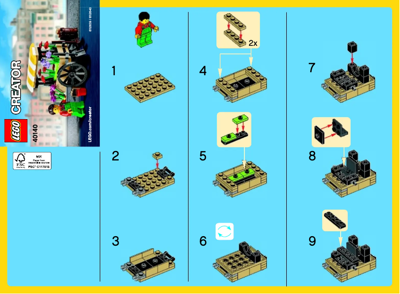 Page n°1 - Manuel utilisateur Lego Creator 40140