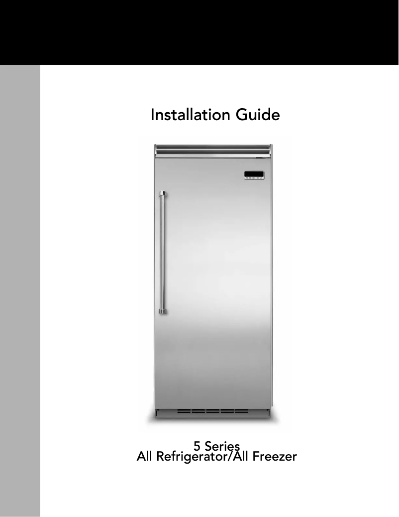Page 1 de la notice Guide d'installation Viking VCFB5303L