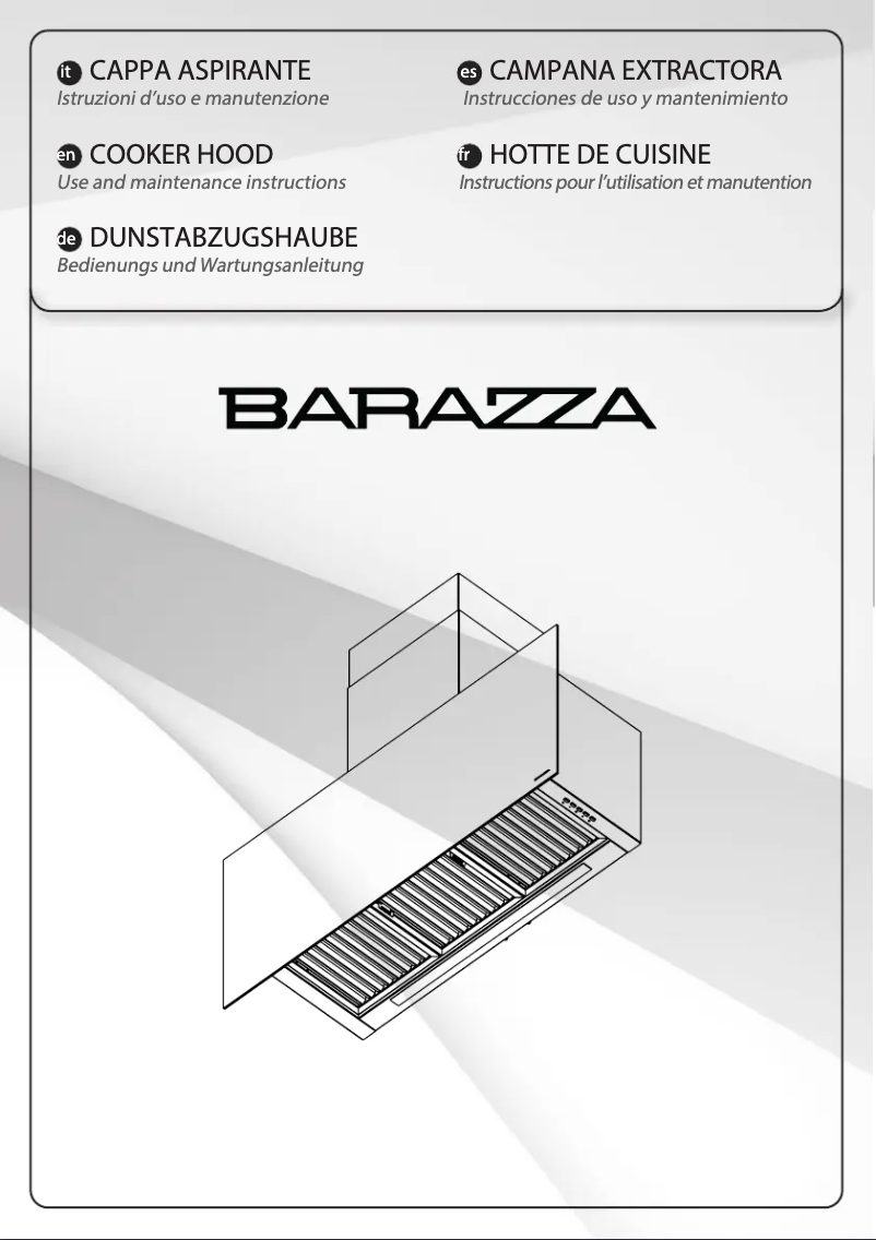 Page n°1 - Manuel utilisateur Barazza 1KCYP12