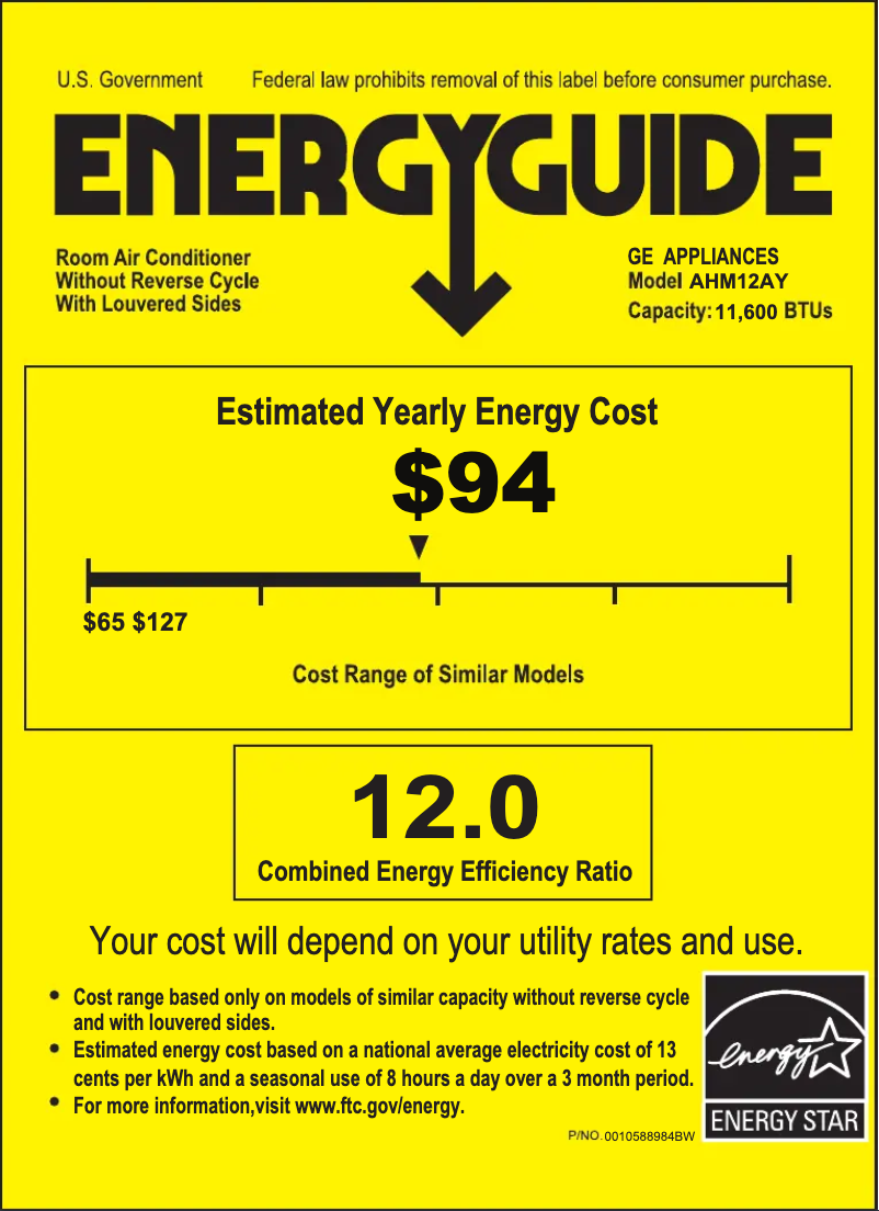 First page image of the manual for AHM12AY