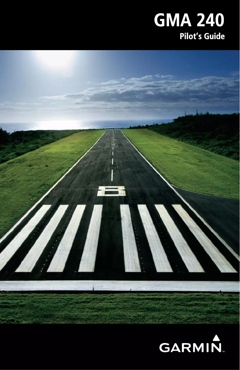 Image de la première page du manuel de l'appareil GMA 240