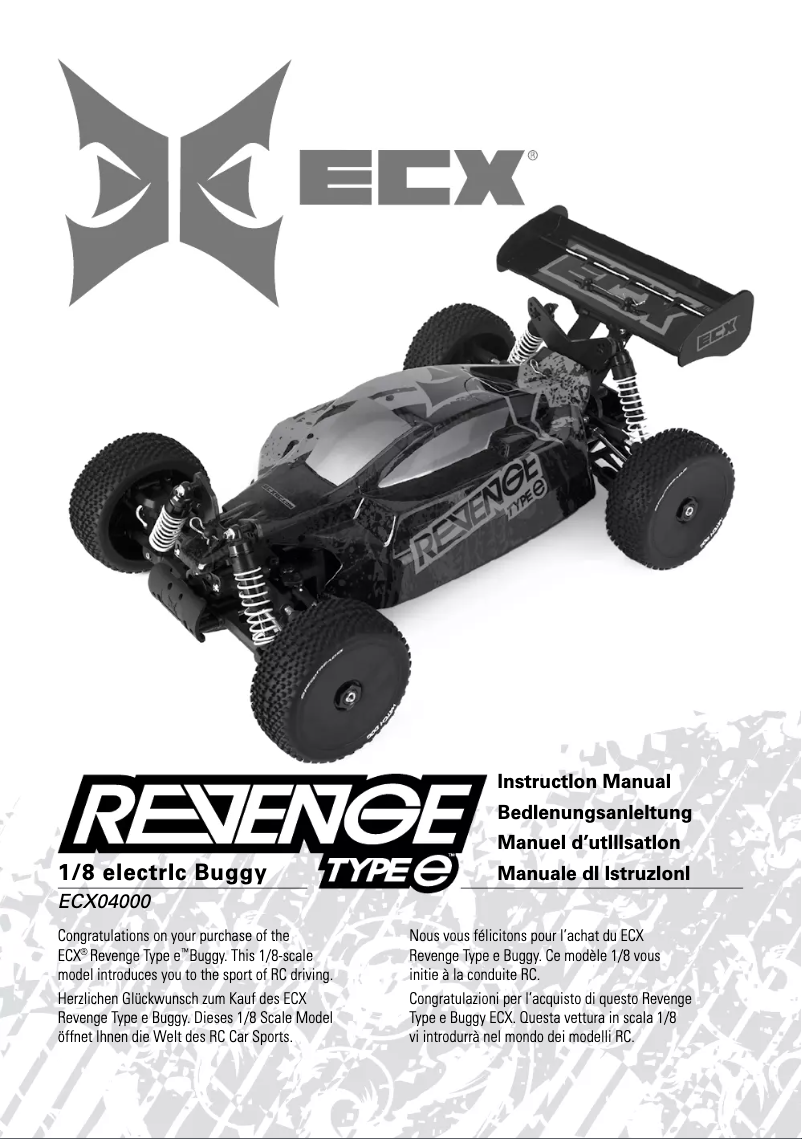 Image de la première page du manuel de l'appareil Revenge Type E ECX04000