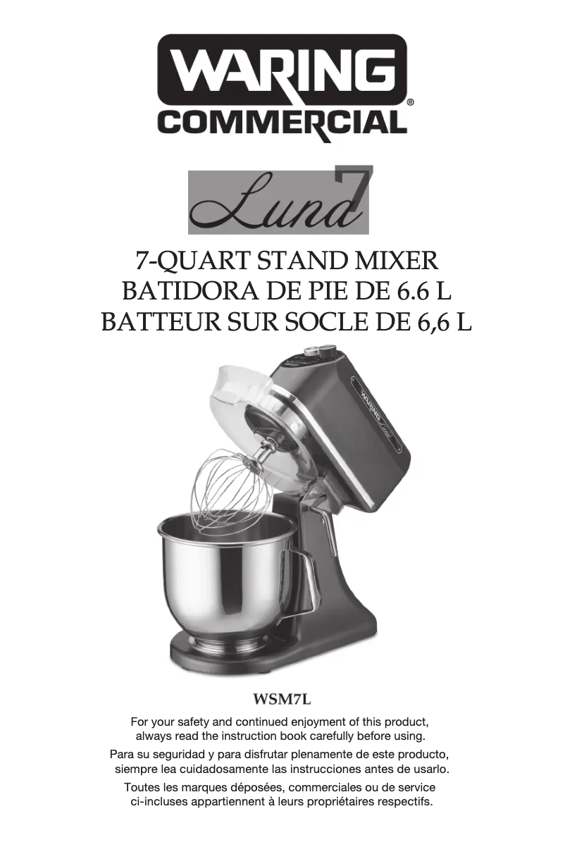 Image de la première page du manuel de l'appareil Luna WSM7L
