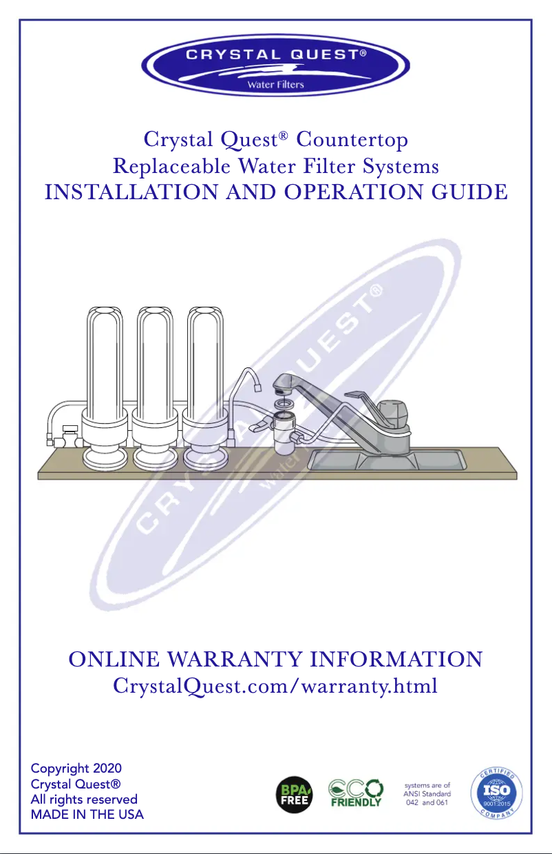 Page 1 de la notice Manuel utilisateur Crystal Quest CQE-CT-00156