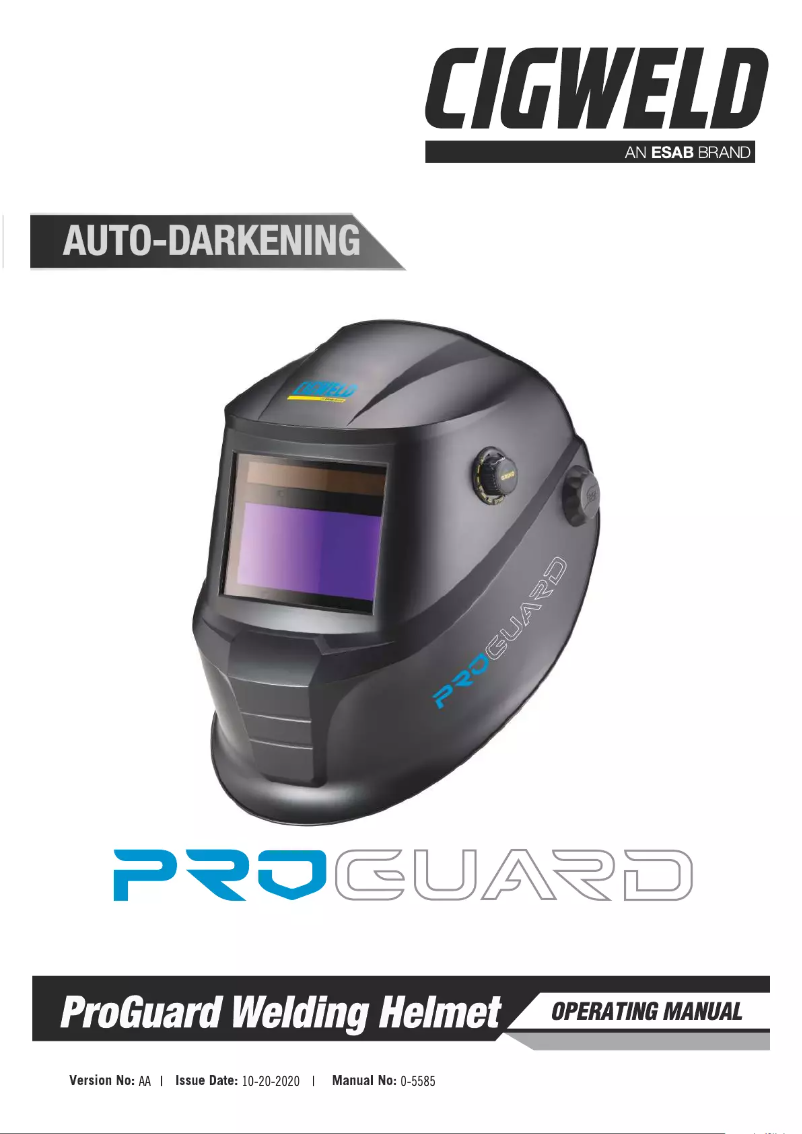 Page n°1 - Manuel utilisateur Cigweld ProGuard