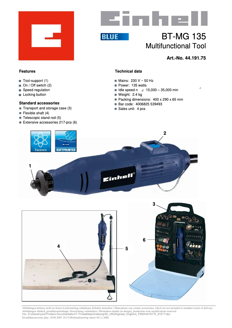 Image de la première page du manuel de l'appareil BT-MG 135