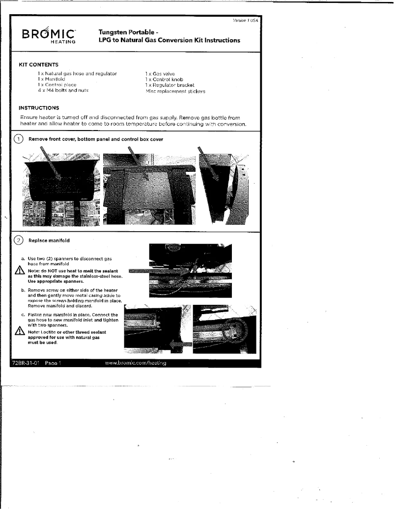 Page n°1 - Manuel utilisateur Bromic BH8280050