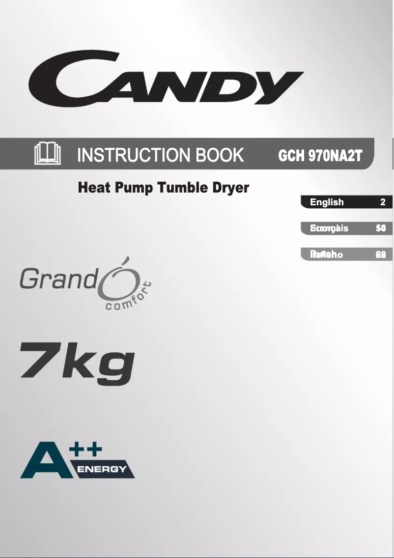 Page 1 de la notice Manuel utilisateur Candy GCH 970 NA2T