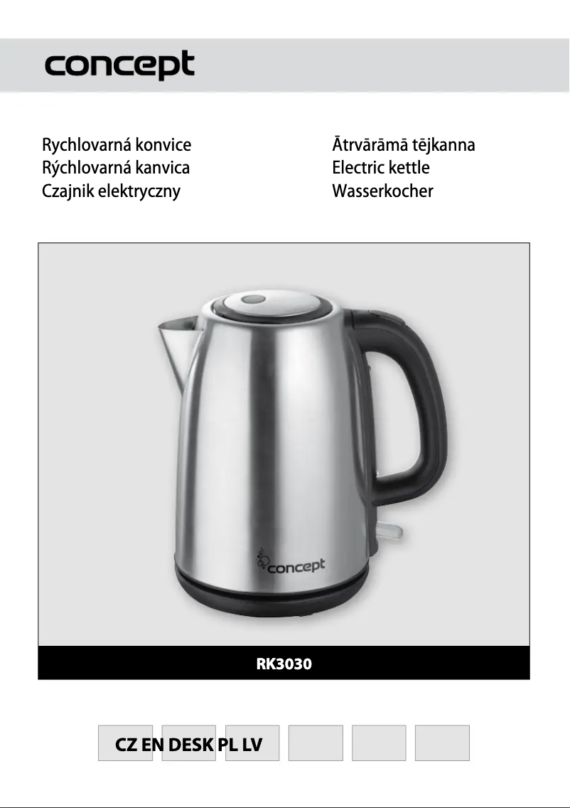 Image de la première page du manuel de l'appareil RK-3030PI