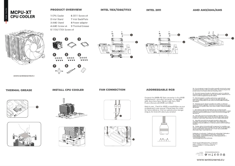 Image de la première page du manuel de l'appareil MCPU-XT