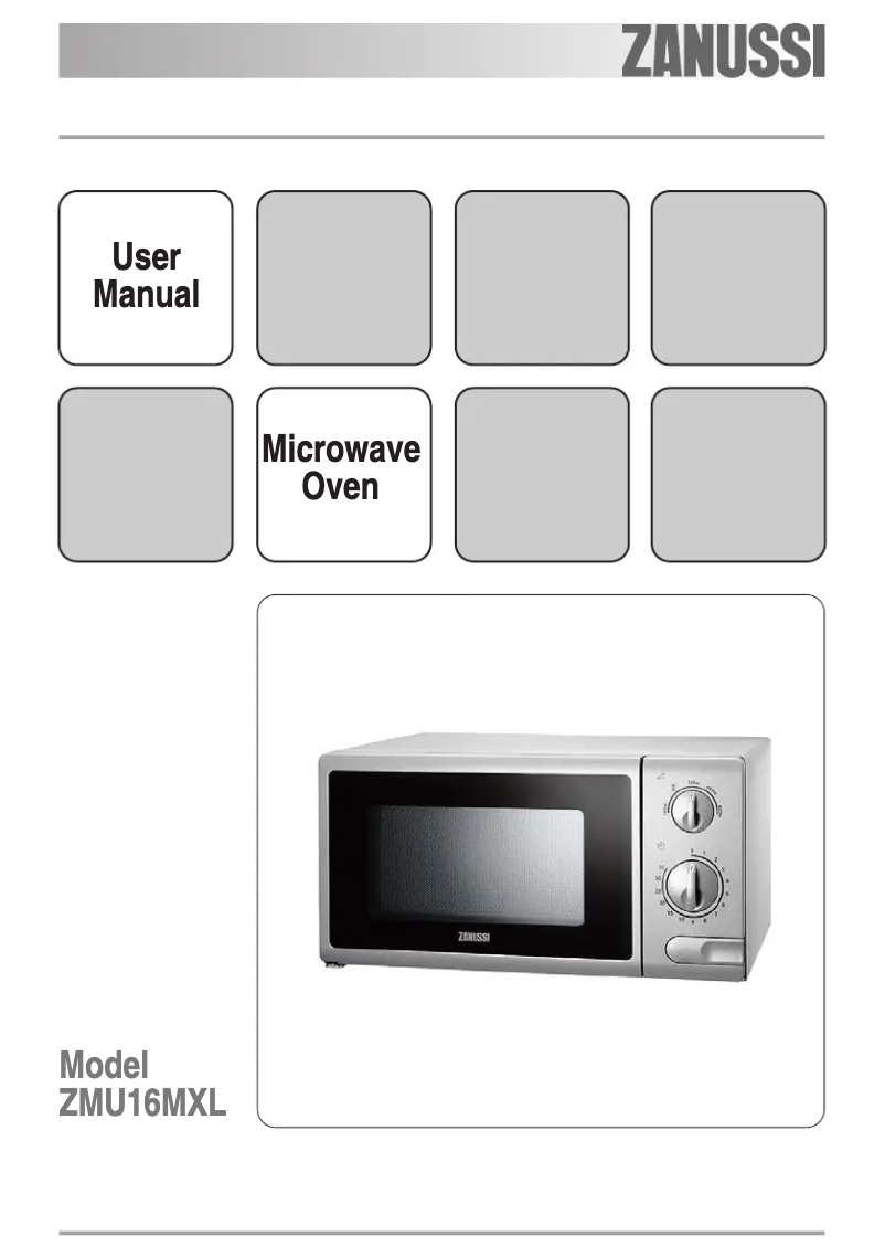 Page 1 de la notice Manuel utilisateur Zanussi ZMU 16 M XL