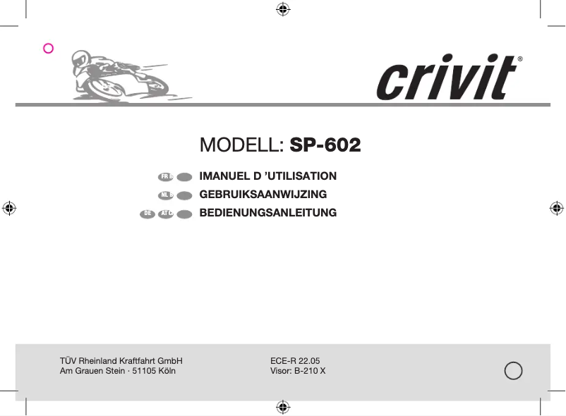 Page 1 de la notice Manuel utilisateur Crivit SP - 603 MH