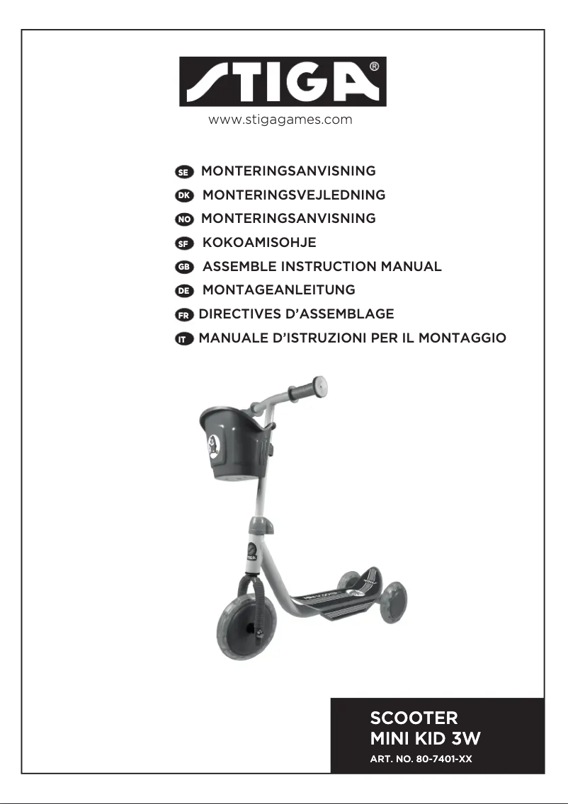 Page 1 de la notice Manuel utilisateur Stiga Mini Kid 3W