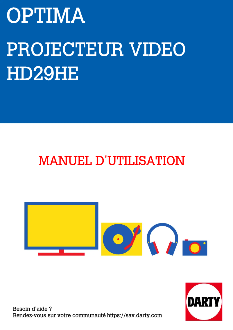 Page n°1 - Manuel utilisateur Optoma HD29H