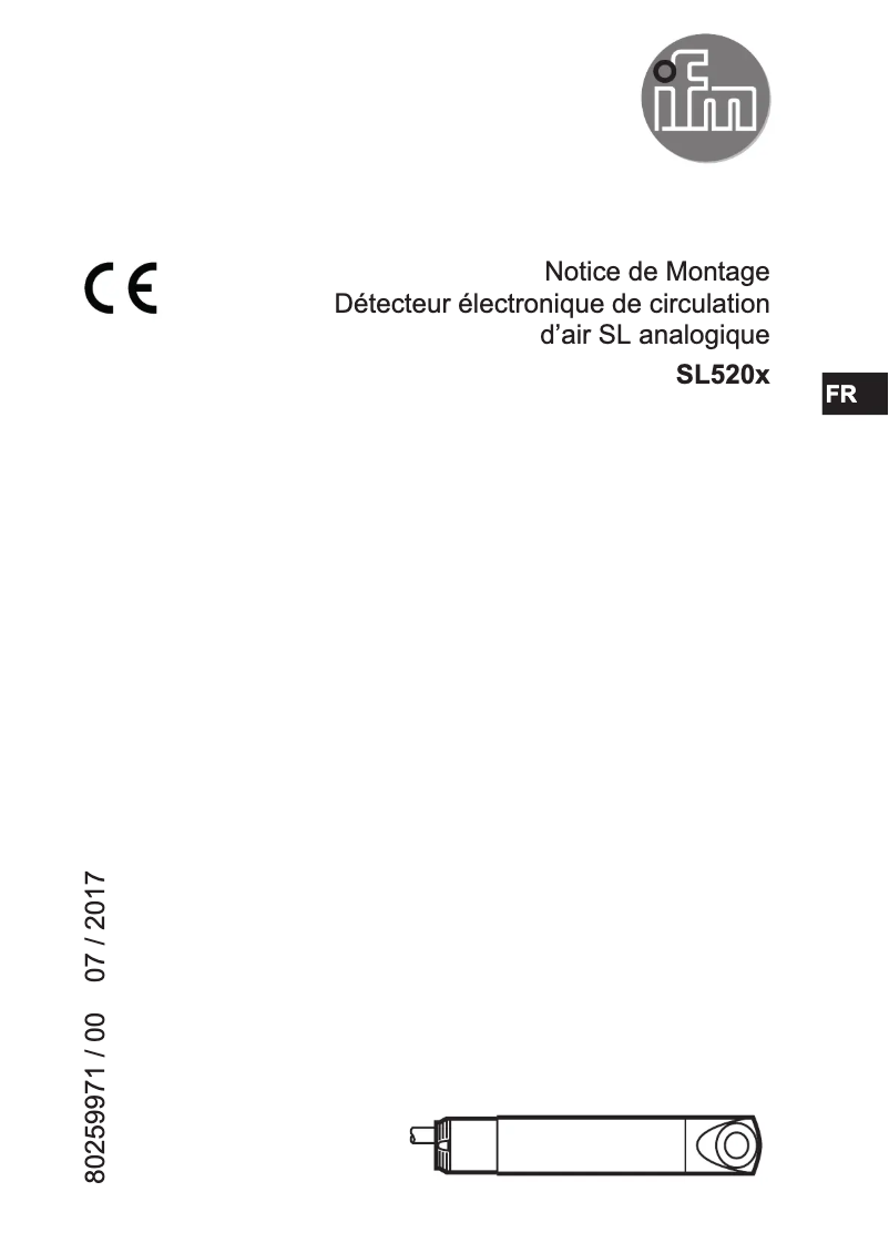 Page 1 de la notice Manuel utilisateur IFM SL5201