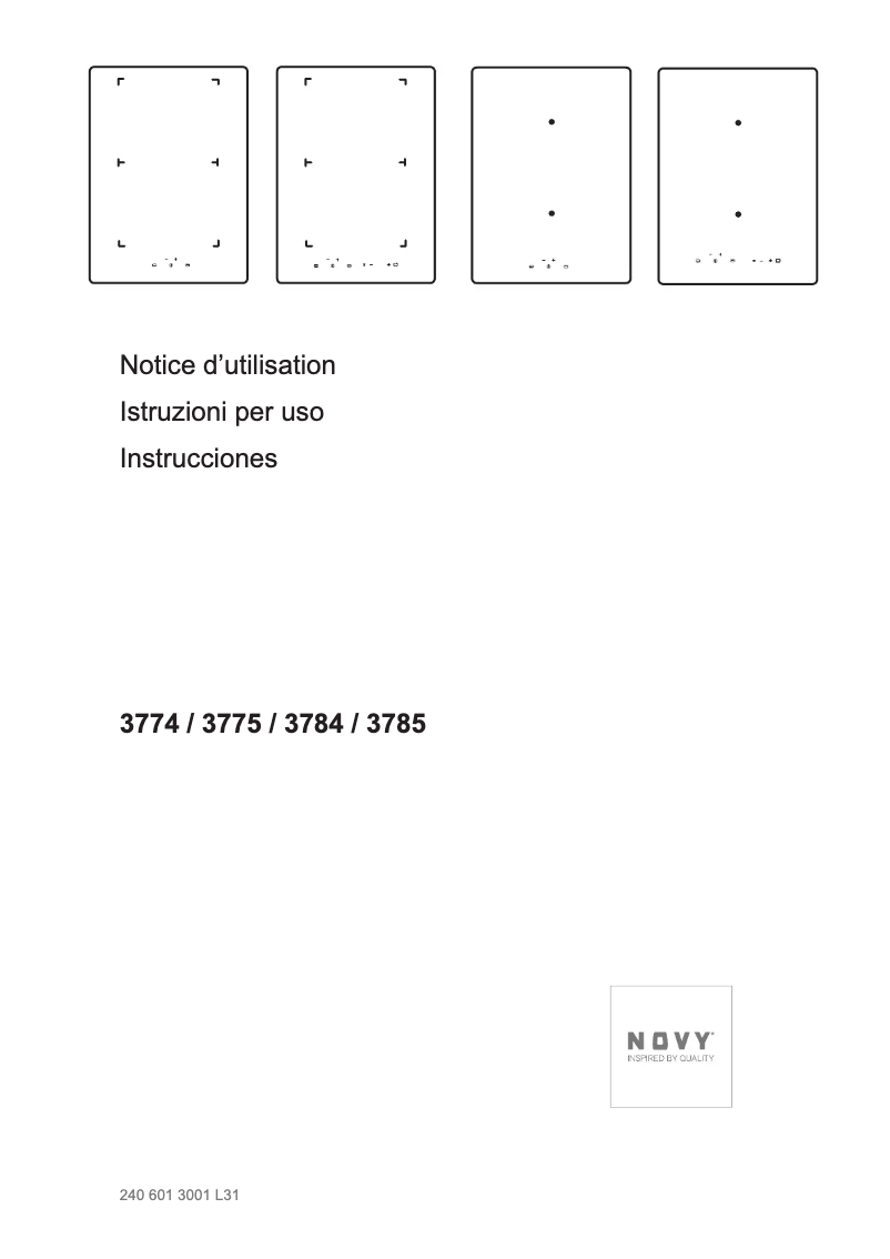 Page 1 de la notice Manuel utilisateur Novy Domino 3784