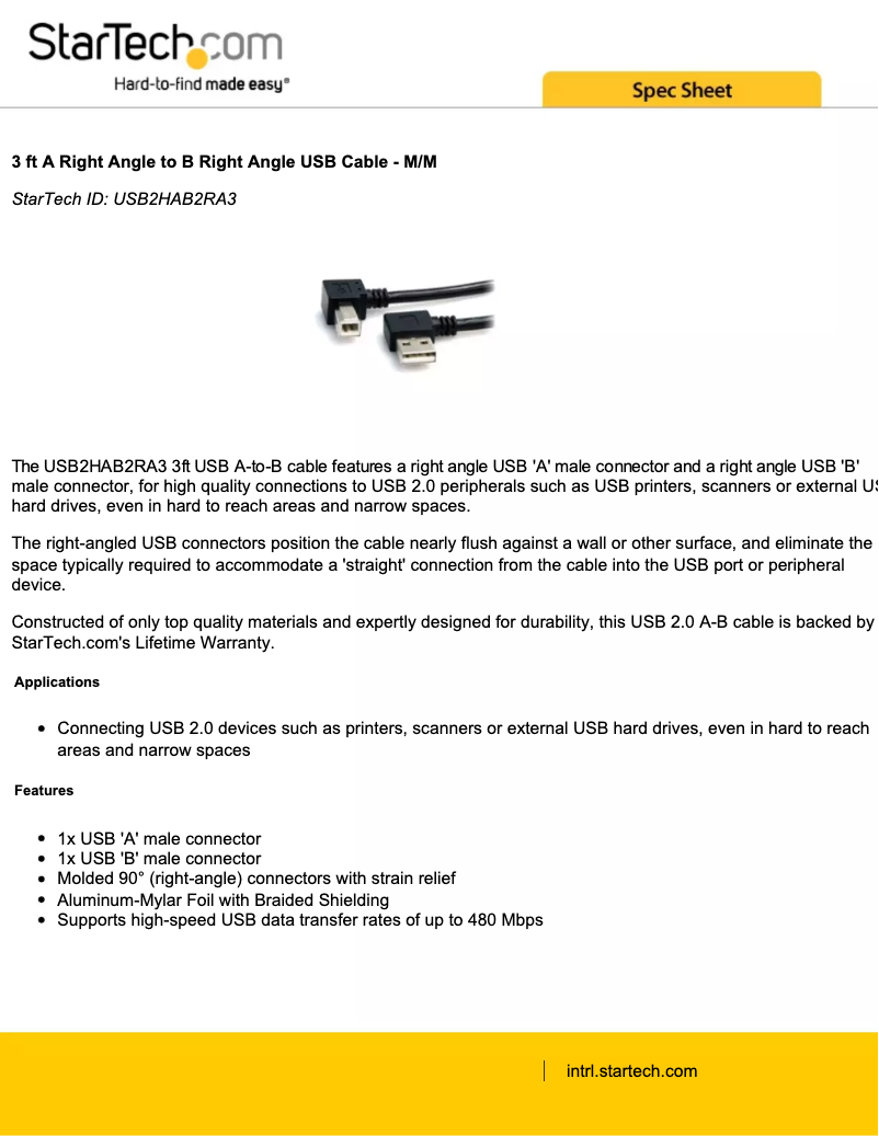 Page n°1 - Manuel utilisateur StarTech.com USB2HAB2RA3