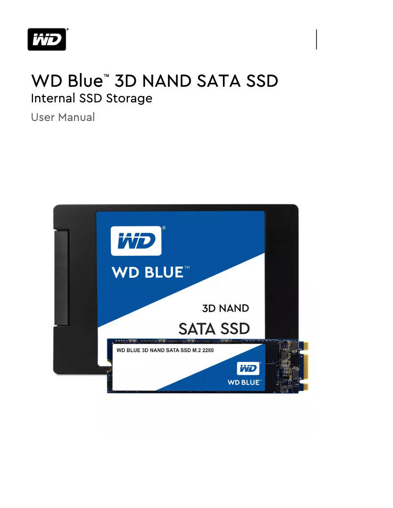Page 1 de la notice Manuel utilisateur Western Digital Blue WDS200T2B0A