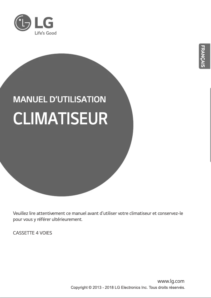 Image de la première page du manuel de l'appareil AMNW12GTRA1