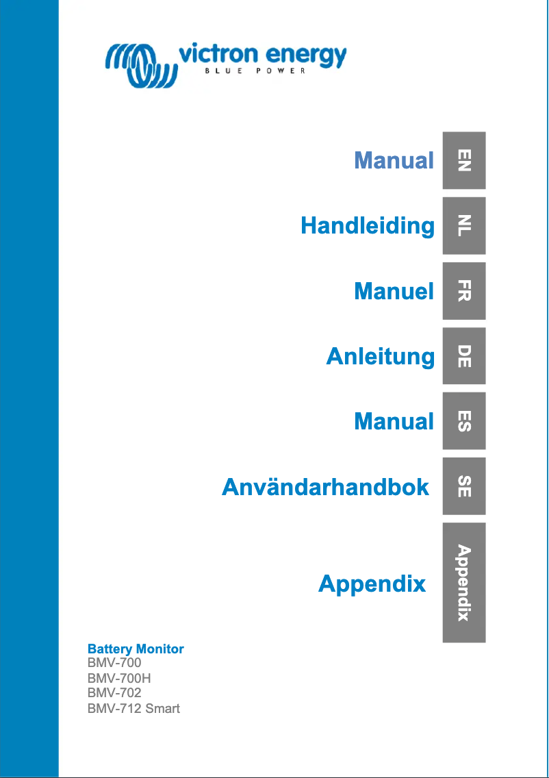 Página 1 del manual Ficha técnica Victron Energy BMV-700