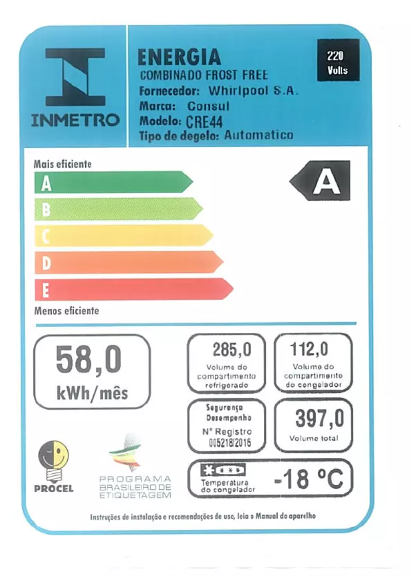 Page 1 de la notice Manuel utilisateur Consul CRE44AB
