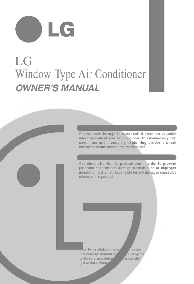 Page 1 of the manual User Manual LG LWG0960PAB