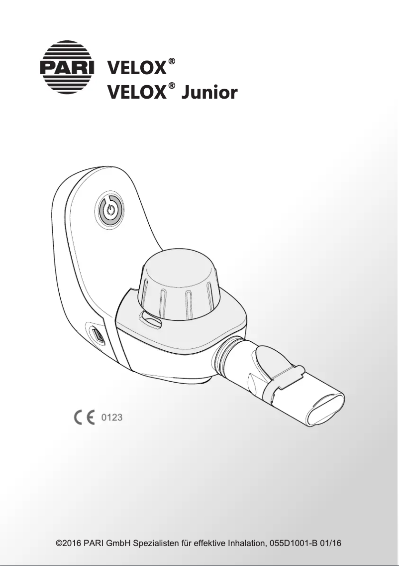Imagen de la primera página del manual del dispositivo Velox Junior