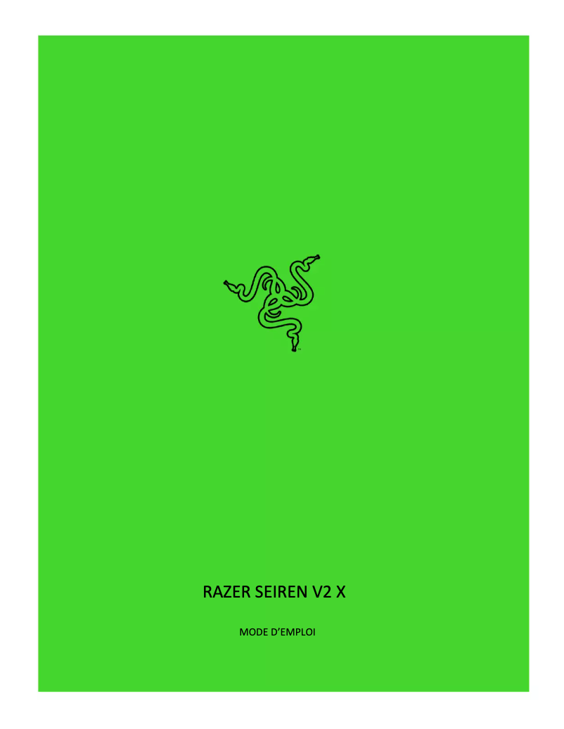 Image de la première page du manuel de l'appareil Seiren V2 X