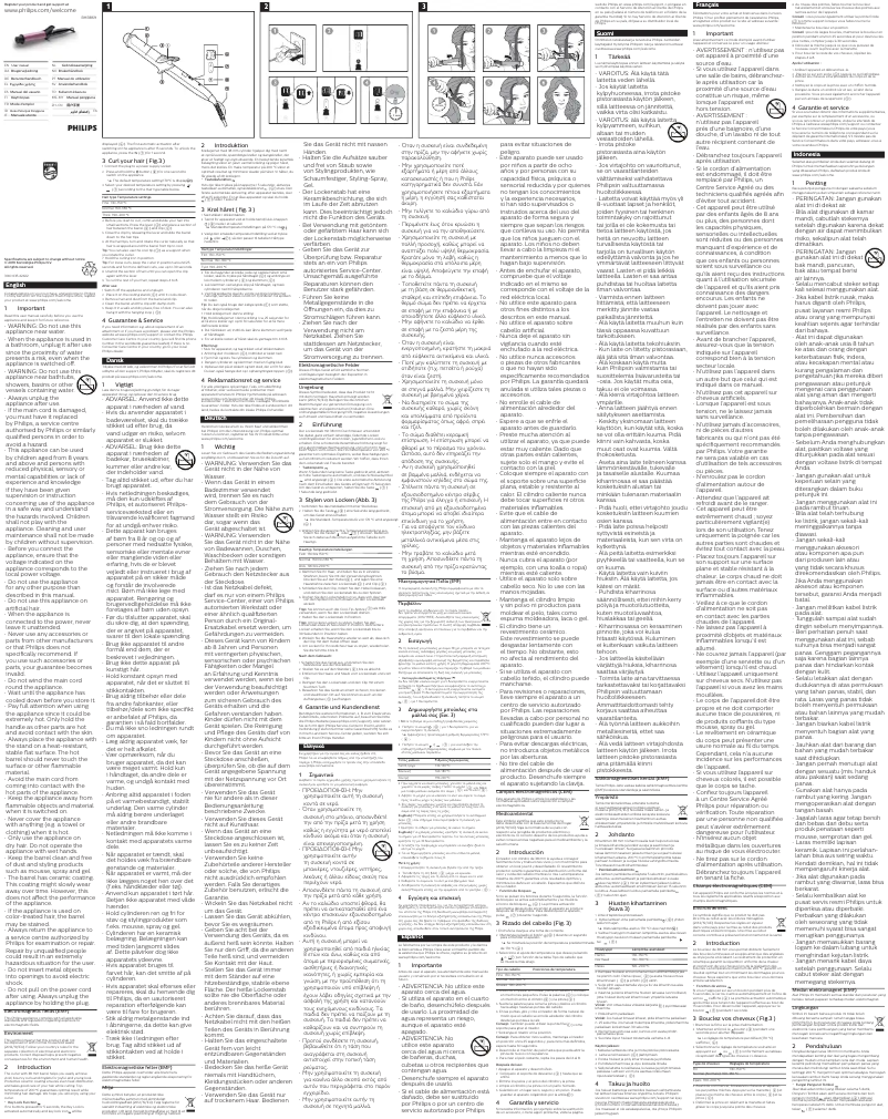 Page n°1 - Manuel utilisateur Philips StyleCare BHB869