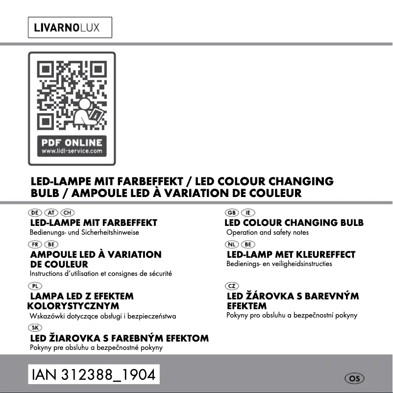 Page 1 of the manual User Manual Livarno Lux HG05693