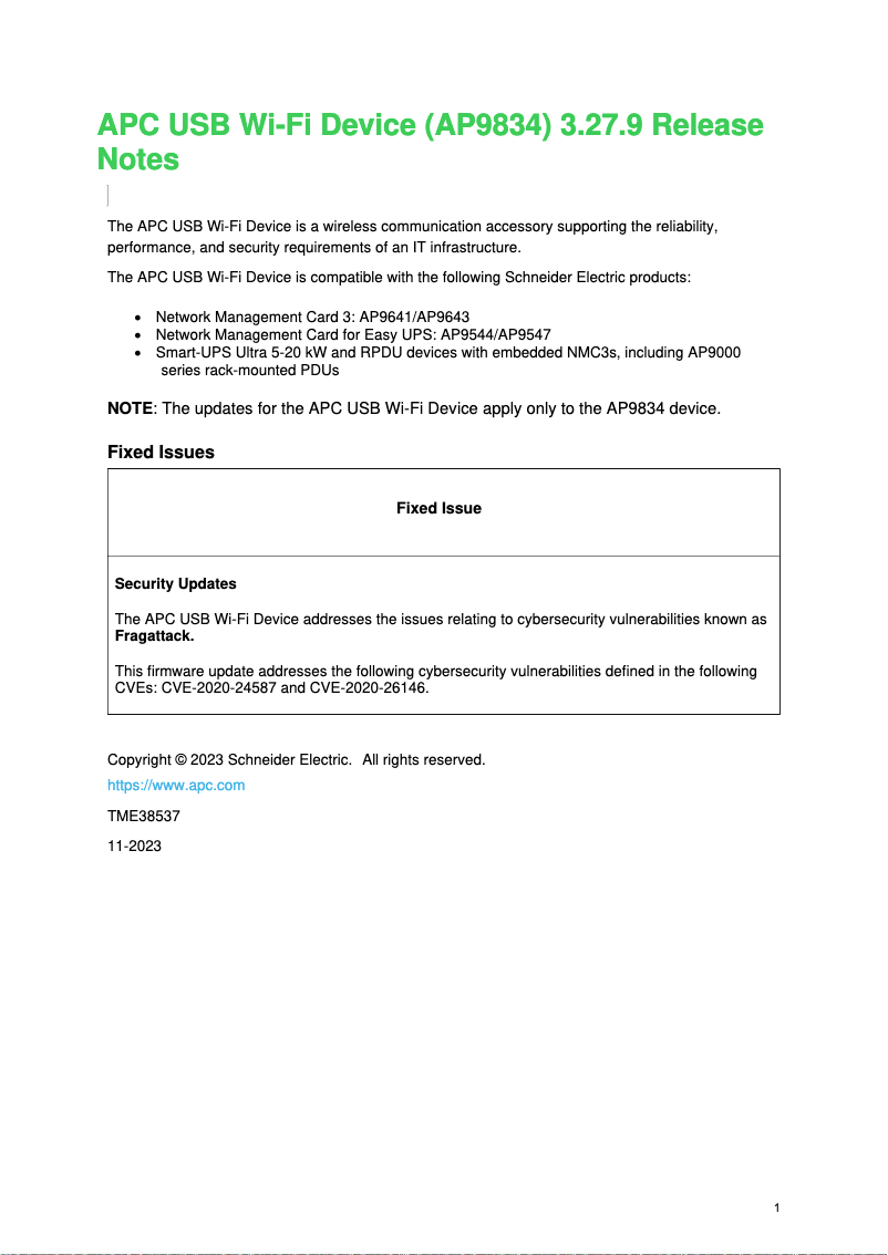 Página 1 del manual Manual de usuario APC AP9834