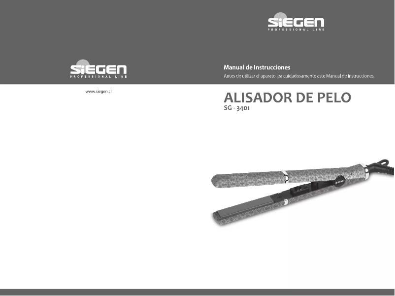 Page n°1 - Manuel utilisateur Siegen SG-3401