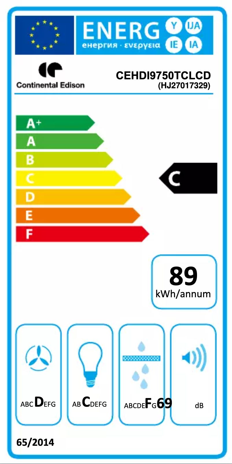 Image de la première page du manuel de l'appareil CEHDI9750TCLCD