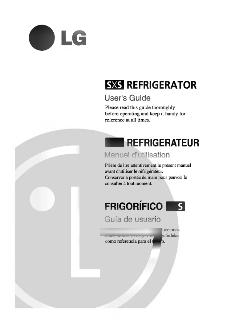 Page 1 de la notice Manuel utilisateur LG GR-L207DEQ