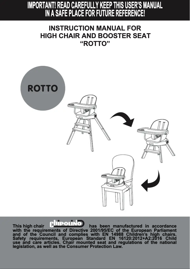 Image de la première page du manuel de l'appareil Rotto