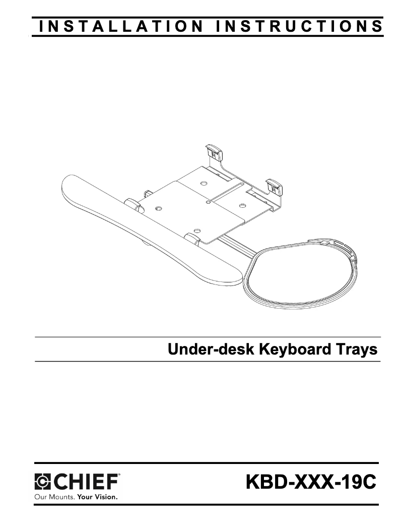 Página 1 del manual Manual de usuario Chief KBD-S2S-19C
