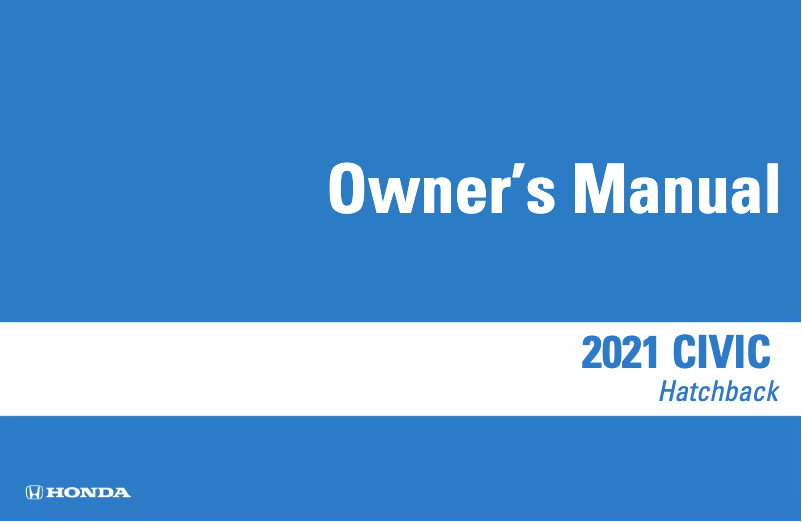 Página 1 del manual Manual de usuario Honda Civic sedan (2021)