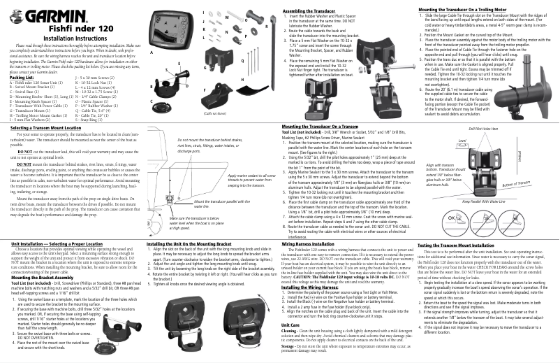 Image de la première page du manuel de l'appareil Fishfinder 120