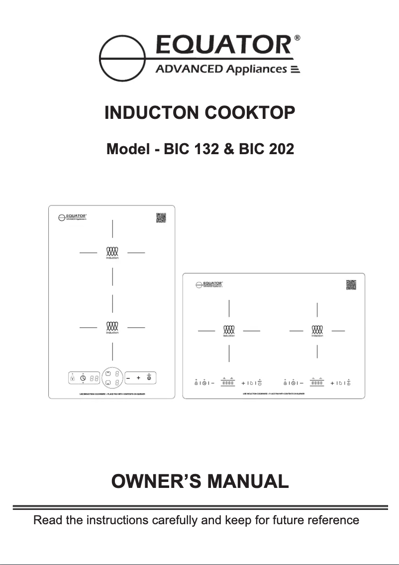 Page 1 de la notice Manuel utilisateur Equator BIC 202