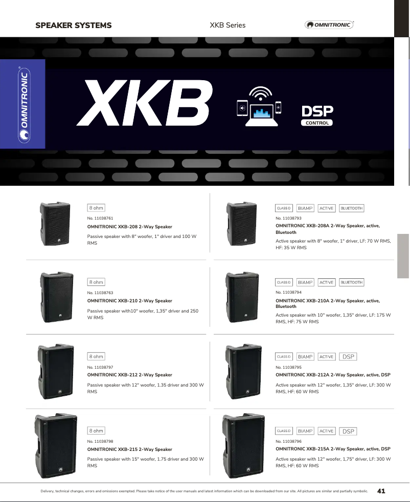 Page n°1 - Catalogue Omnitronic XKB-208