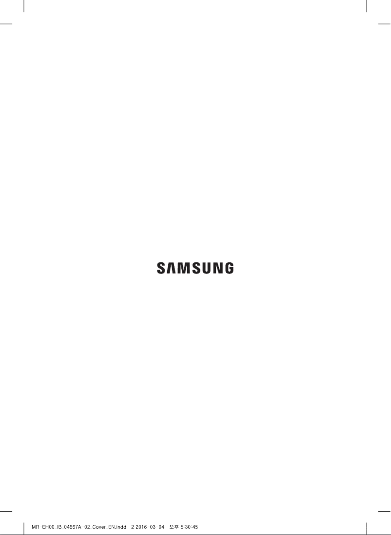 Page 1 de la notice Manuel utilisateur Samsung MR-DH00