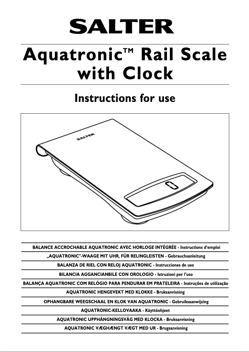 Image de la première page du manuel de l'appareil Aquatronic 1600