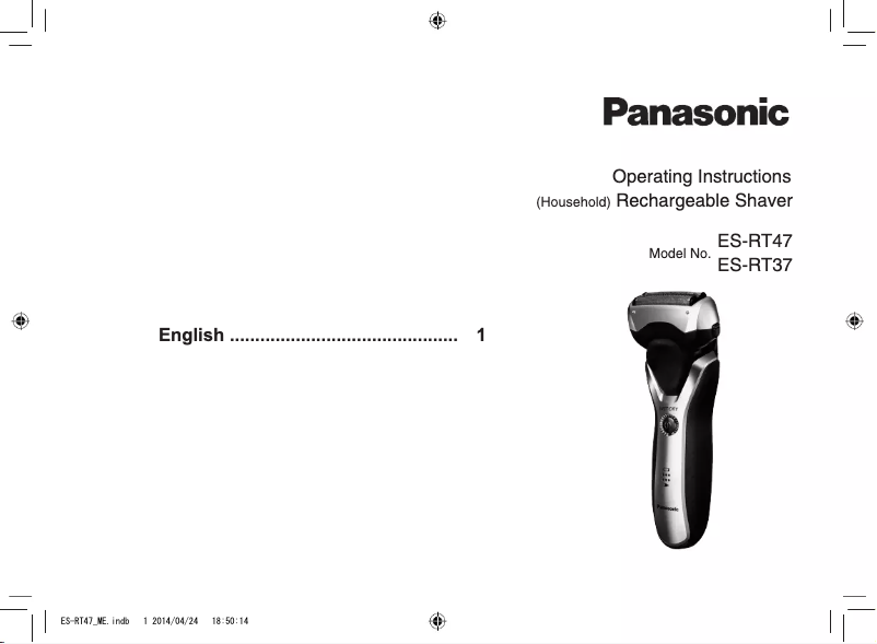 Page 1 de la notice Manuel utilisateur Panasonic ES-RT37