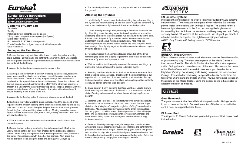 Image de la première page du manuel de l'appareil Silver Canyon 6