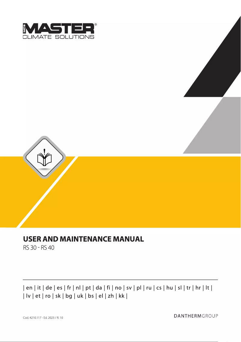 Page n°1 - Manuel utilisateur Master RS 40