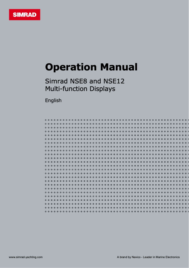 Page 1 de la notice Manuel utilisateur Simrad NSE12