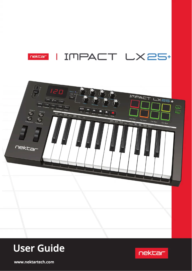 Page n°1 - Manuel utilisateur Nektar Impact LX25+